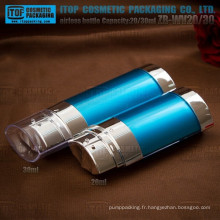 ZB-WV20 20ml 2 en 1 bouteille spéciale et belle ovale 20 et 30ml tube double innovant flacons airless